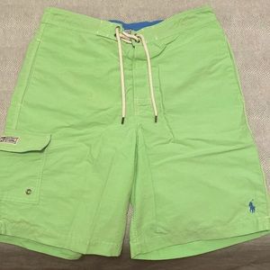 Mens Size Small Polo Ralph Lauren Green Swim Trunks